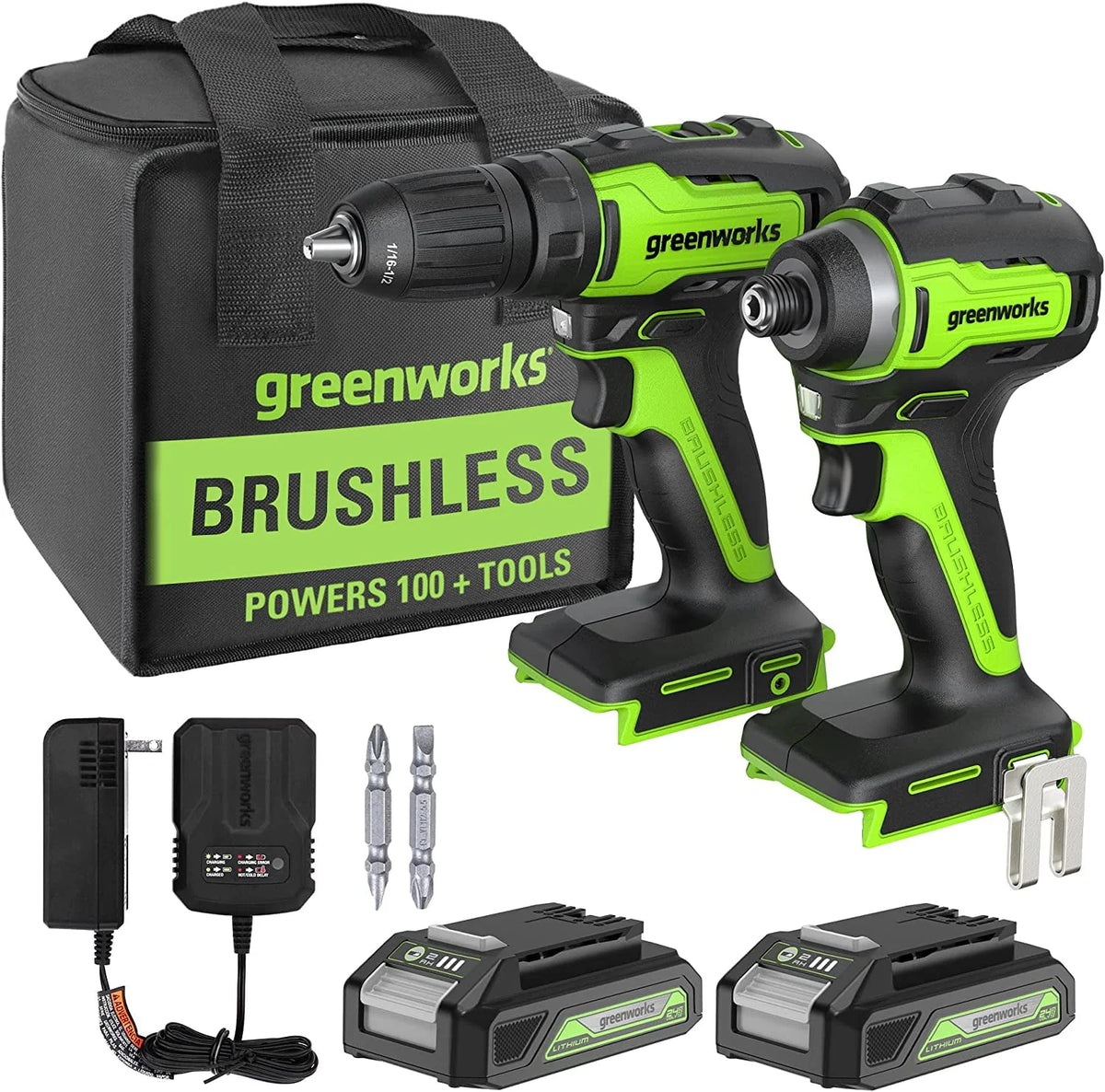 24V Max Cordless Brushless Drill + Impact Combo Kit V44711