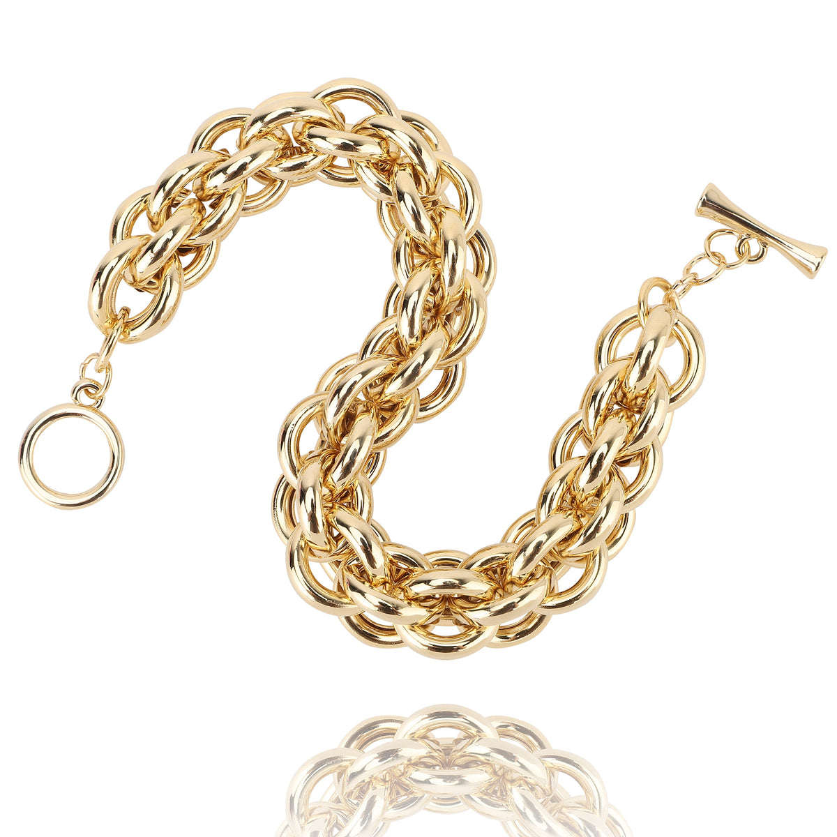 Chunky Link Bracelet 18K Gold-plated M151