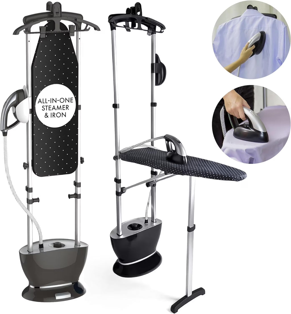 All-in-One Garment Steamer & Clothes Iron with Ironing Board & Hanger M7092
