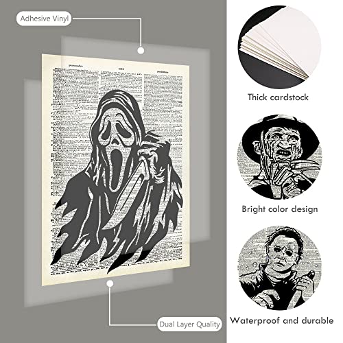 Vintage Horror Movie Newspaper Art Prints 8”X 10” Unframed 9Pcs F13223