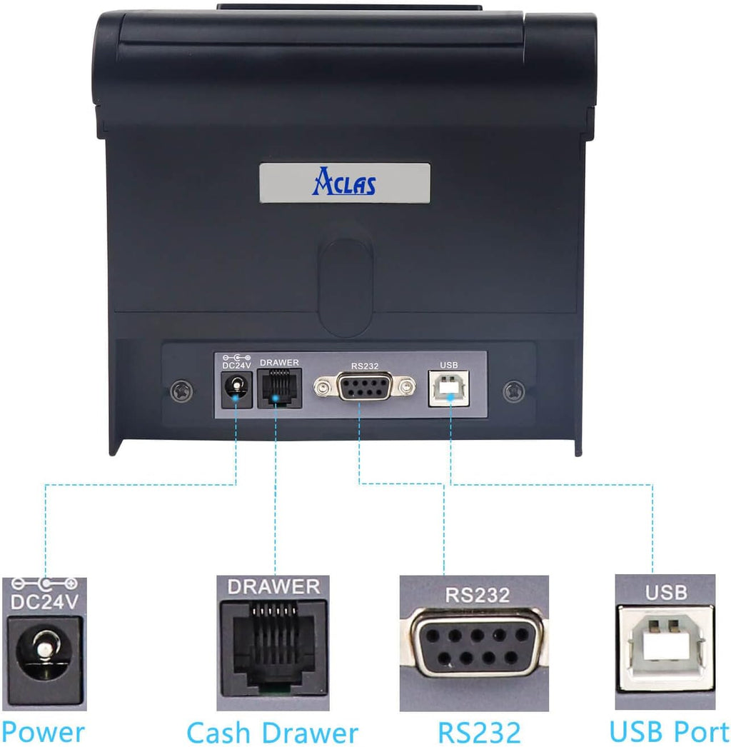 3'1/8 Thermal Receipt Printer 80mm with Auto Cutter Cash Drawer R500