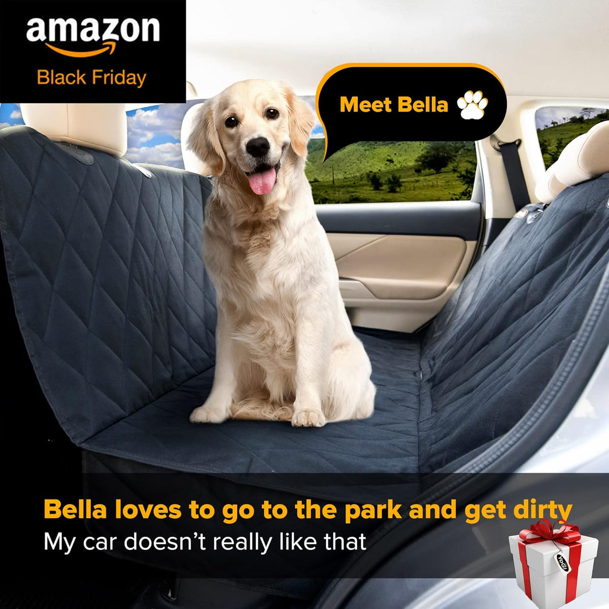 Waterproof Nonslip Dog Seat Cover for Back Seat N75580