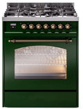 30 Dual Fuel Propane Gas Range Emerald Green Bronze Trim B187571