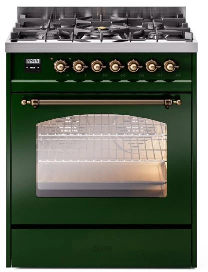30 Dual Fuel Propane Gas Range Emerald Green Bronze Trim B187571