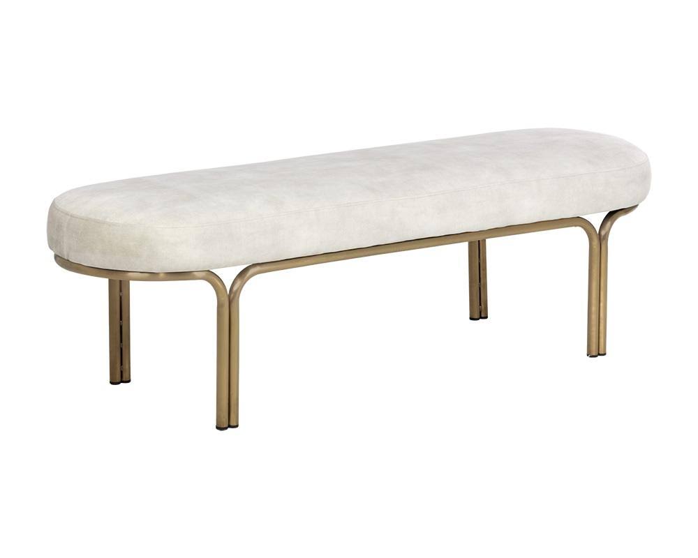 Cream Fabric Bench O54374