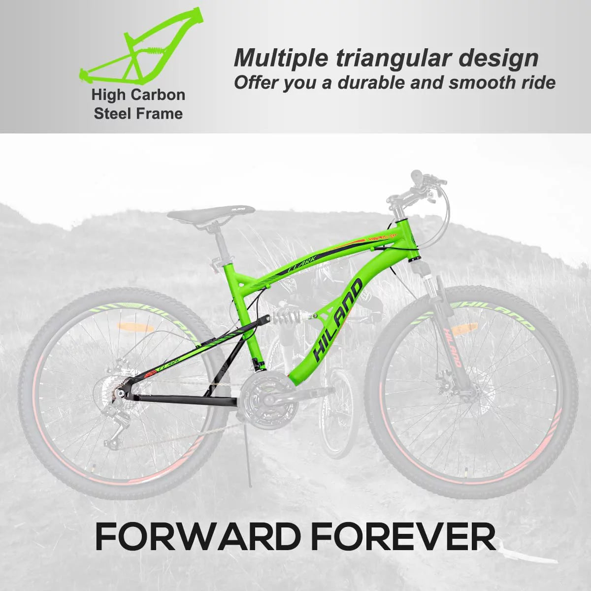 Full-Suspension 21 Speeds 26 Inch Wheels Mountain Bike W533