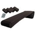 Black Marine Trailer Bunk Wrap Kit with 4 Endcaps & Stainless Hardware V73119