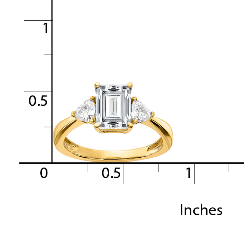 14 Karat Yellow Gold 3-Stone Engagement Ring N60975