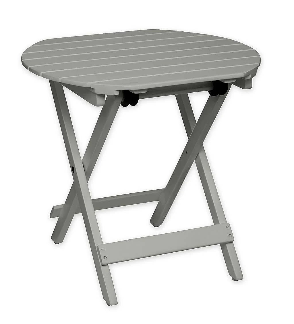 White Eucalyptus Wooden Adirondack Side Table V169144