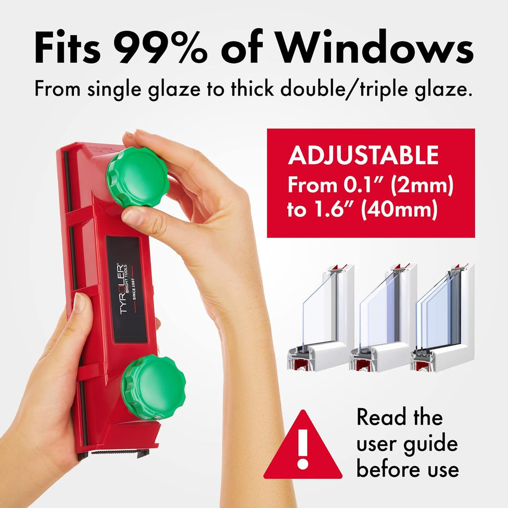 Magnetic Window Cleaner with Adjustable Force Control, Double-Sided T957