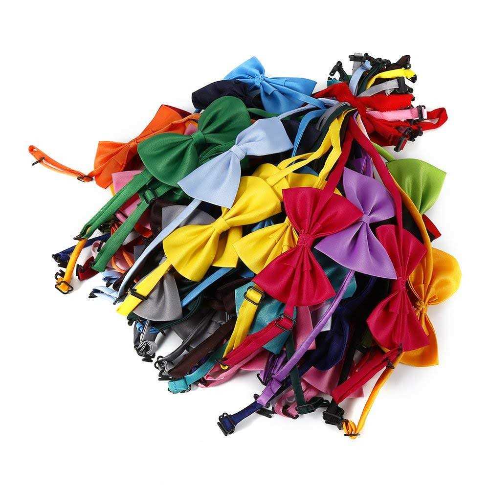 50Pcs Dog Bow Ties with Adjustable Collar G786