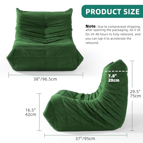 Grey Memory Foam Bean Bag Chair S6532