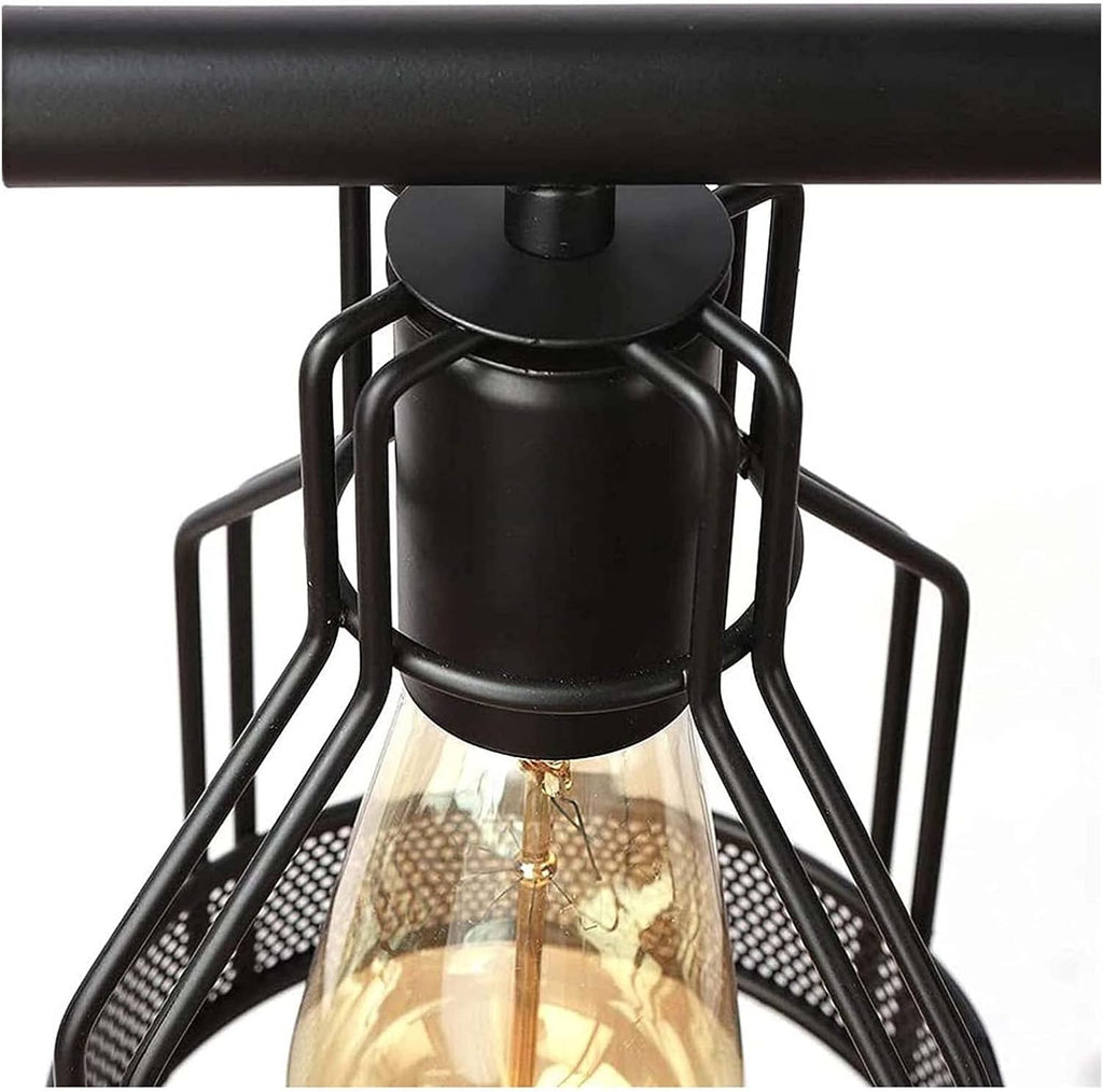 3-Light Industrial Pendant Light Fixtures Rustic Cage Chandelier C51795