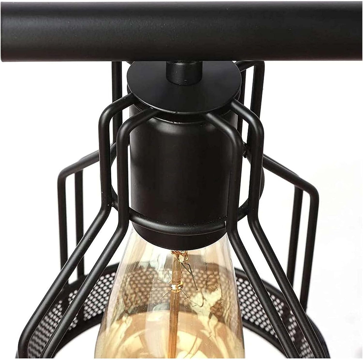 3-Light Industrial Pendant Light Fixtures Rustic Cage Chandelier C51795