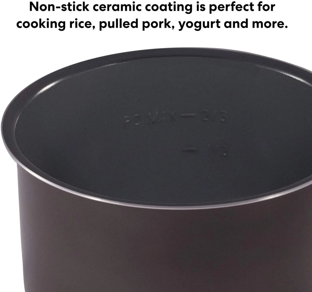 10-in-1 Slow Cooker with 8 Quart Ceramic Non Stick Inner Cooking Pot D4799