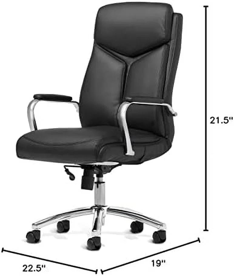 White Bonded Leather Executive Rolling Swivel Chair C81258