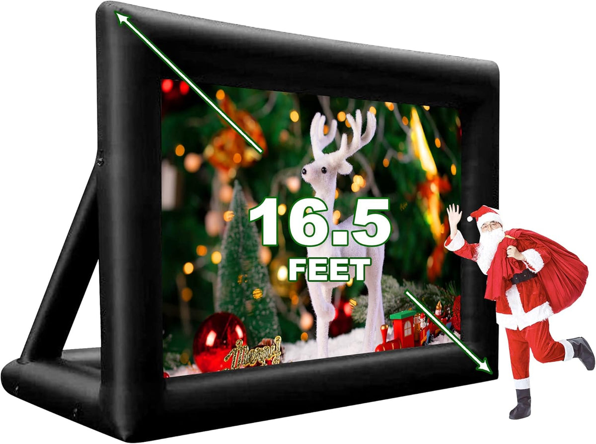 Inflatable Projector Screen with Air Blower and Carry Bag Y467627