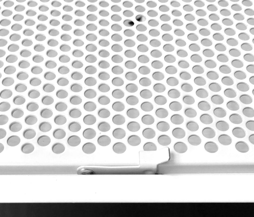 24x22 T-Bar Drop Ceiling Perforated Return Grill with Metal Back Casing and 6x22 Collar S988292