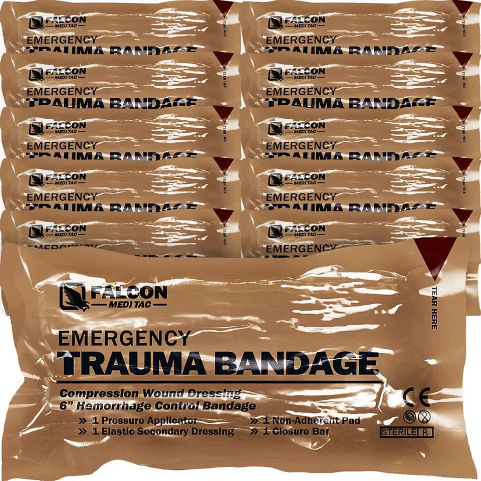 6 Inch Emergency Compression Bandage Wound Trauma Dressing Sterile Packaging (10) S72945