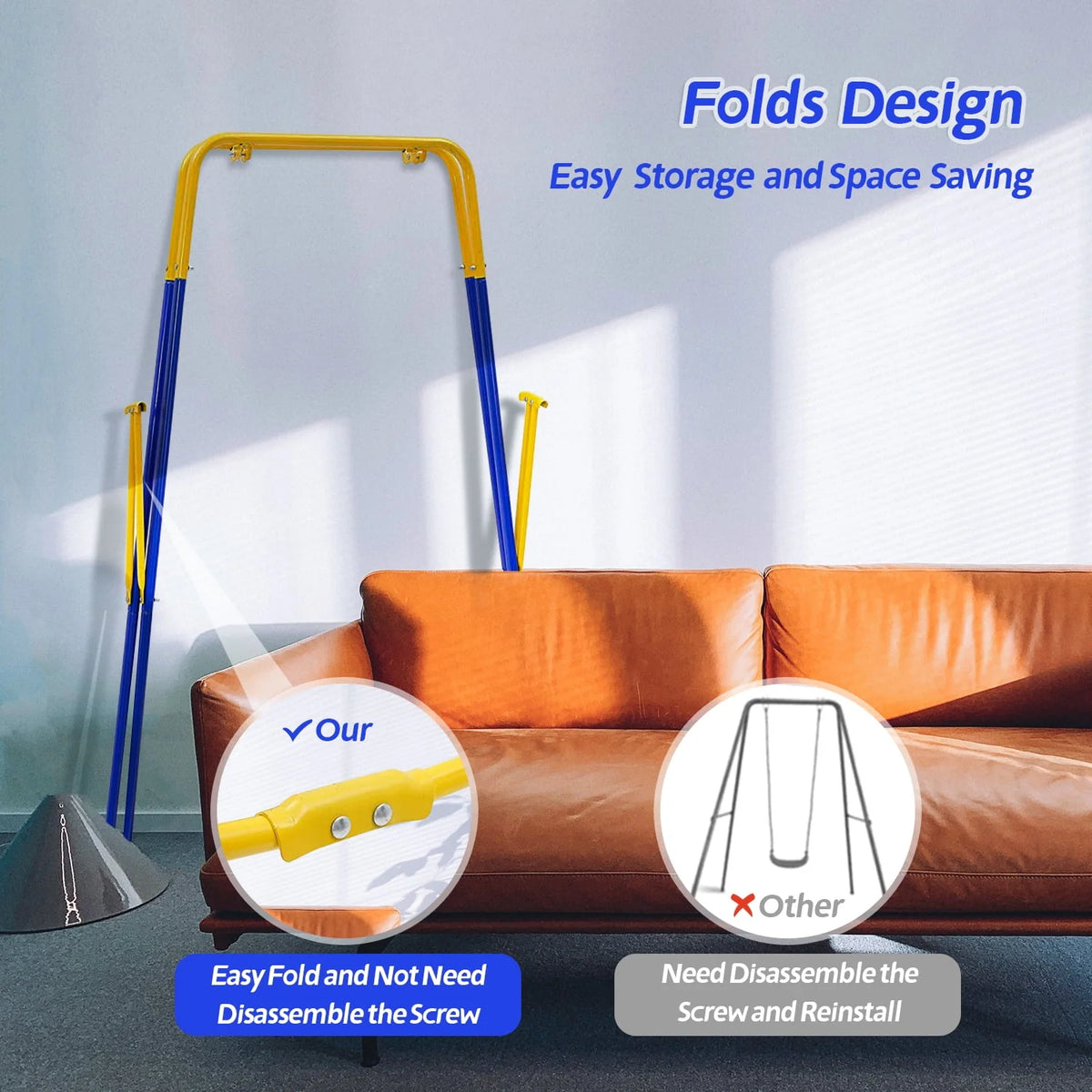 2-in-1 Toddler Swing Set and Baby Jumper Z49054