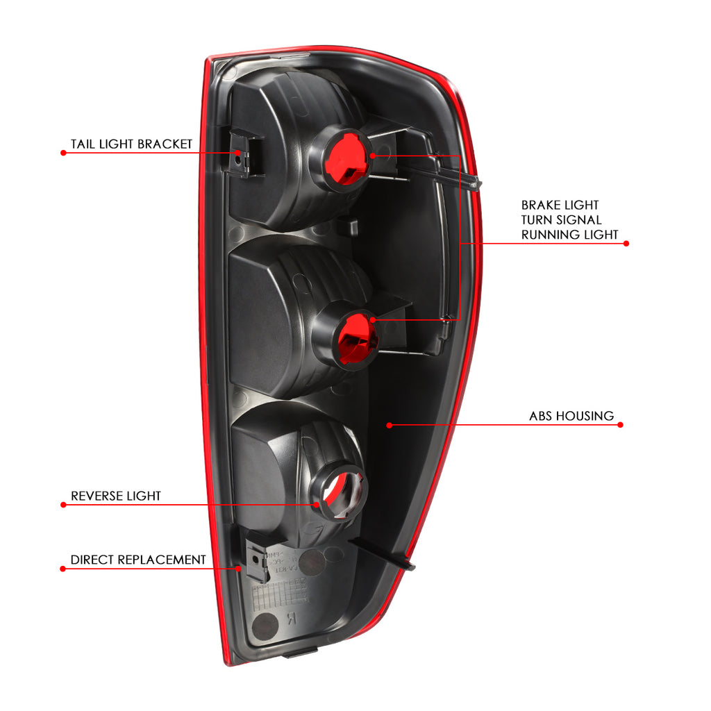 Rear Brake Lamp Tail Lights Red Lens Left Side C760