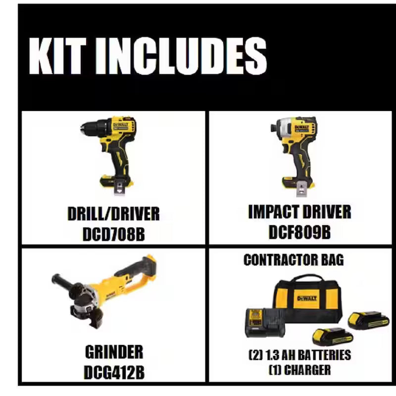 Brushless Cordless Compact Drill/Impact 2 Tool Combo Kit W38501
