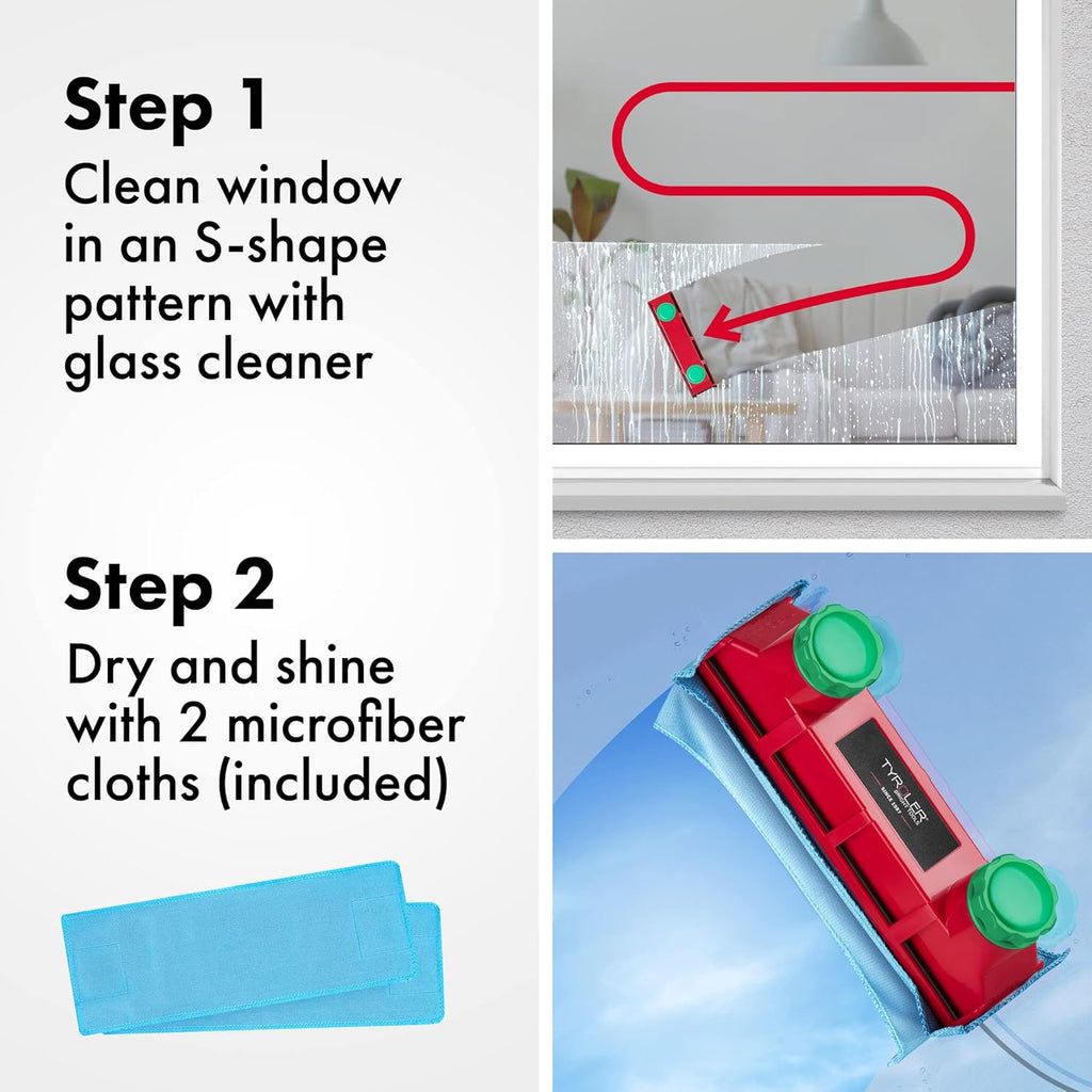 Magnetic Window Cleaner with Adjustable Force Control, Double-Sided T957