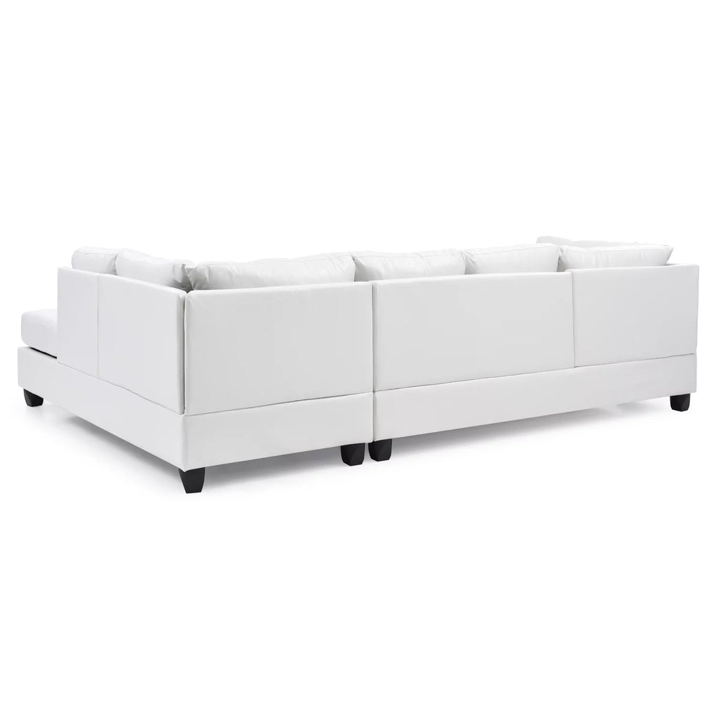 White Sectional M55595