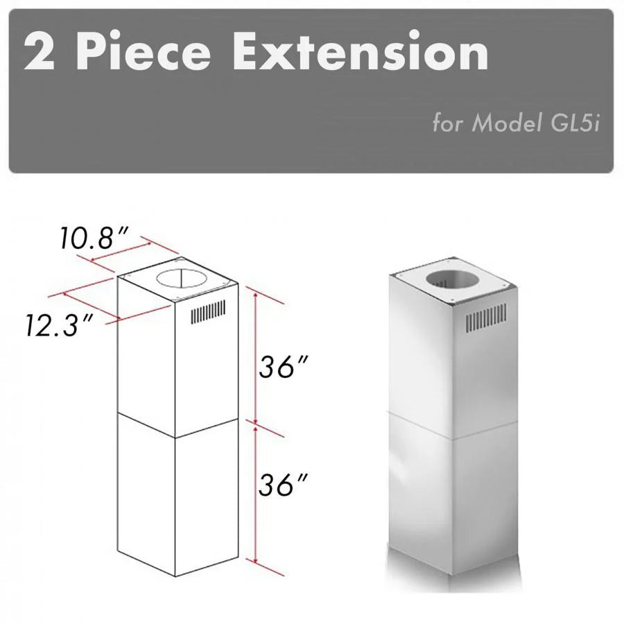 36 in. Chimney Extensions for 10 ft-12 ft. Ceiling D6417