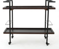 Dark Walnut Wooden Bar Cart W352