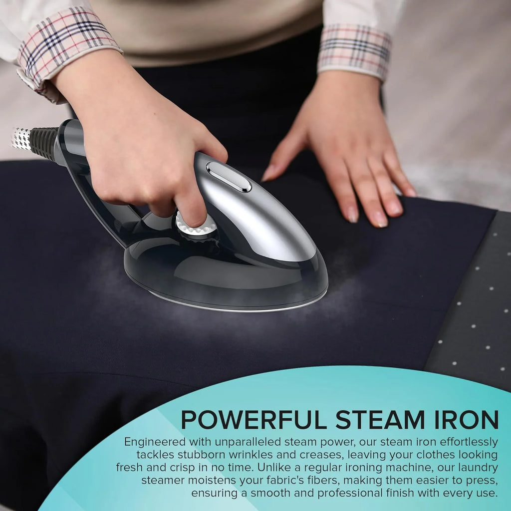 All-in-One Garment Steamer & Clothes Iron with Ironing Board & Hanger M7092