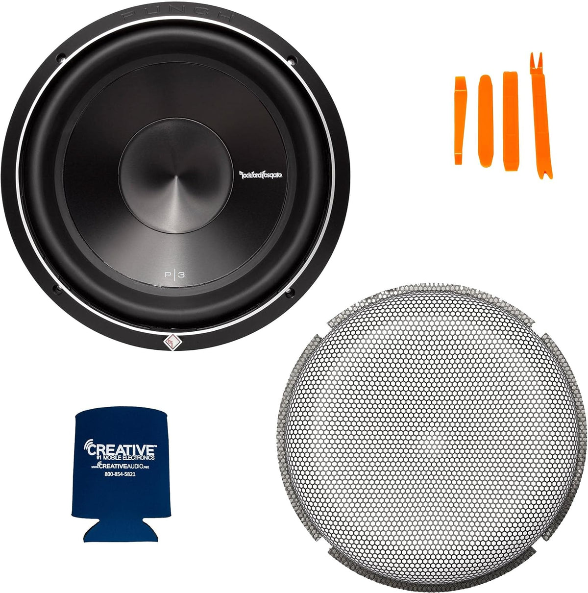 12" Dual 2-Ohm Sub with Stamped Grille Insert E356468