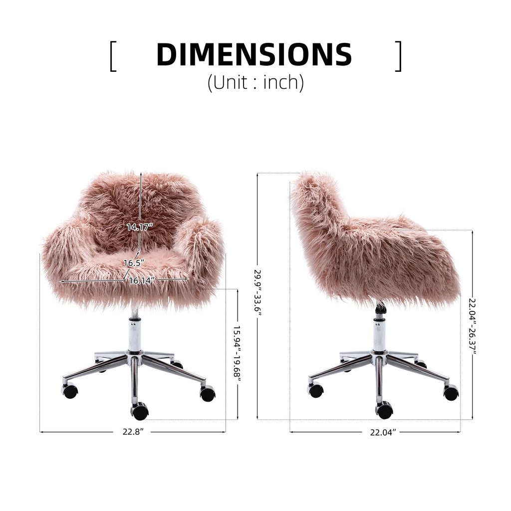 Faux Fur Home Office Chair P764479