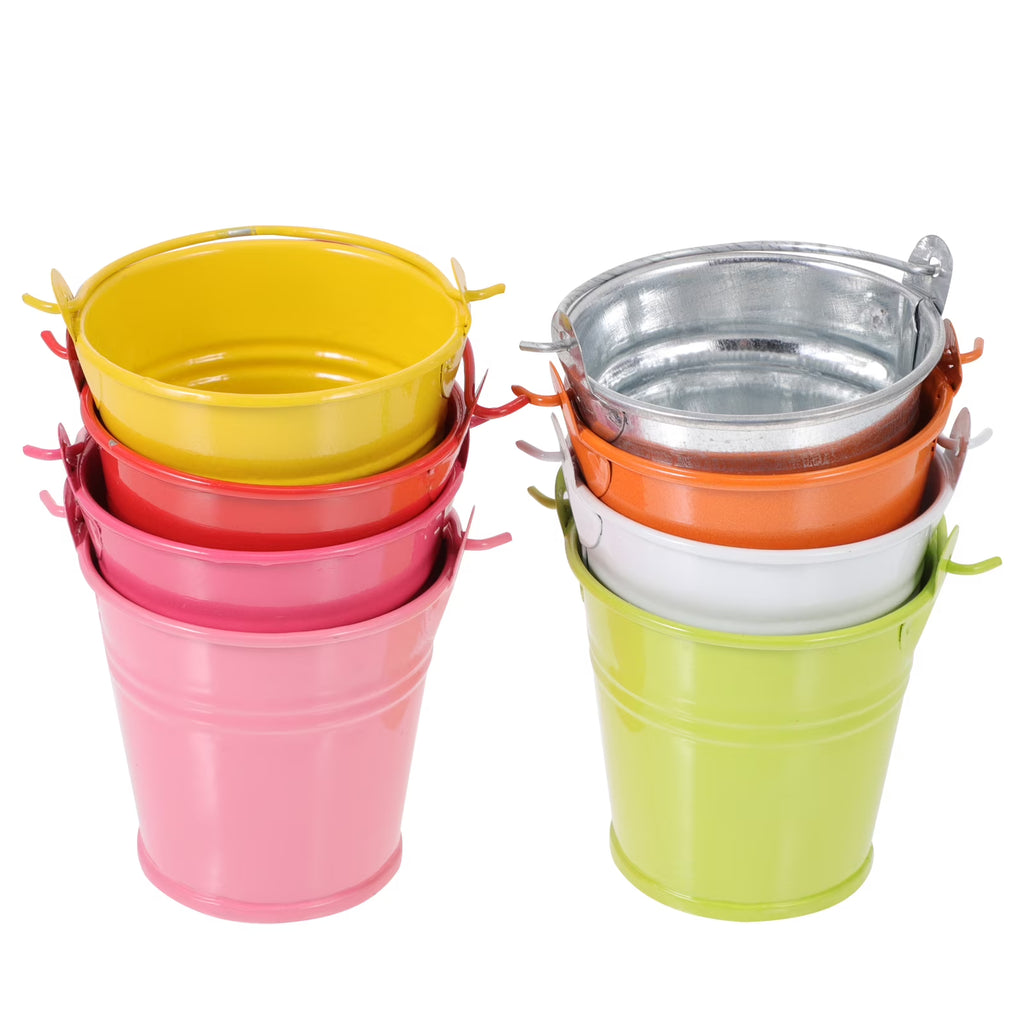 16 Pcs Iron Mini Tin Bucket H186