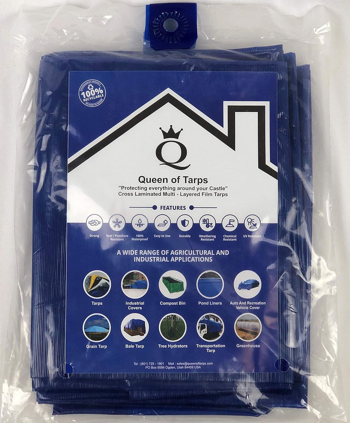 Heavy Duty Translucent Tarps, Waterproof, UV Resistant, Camping Tent Footprint S68800
