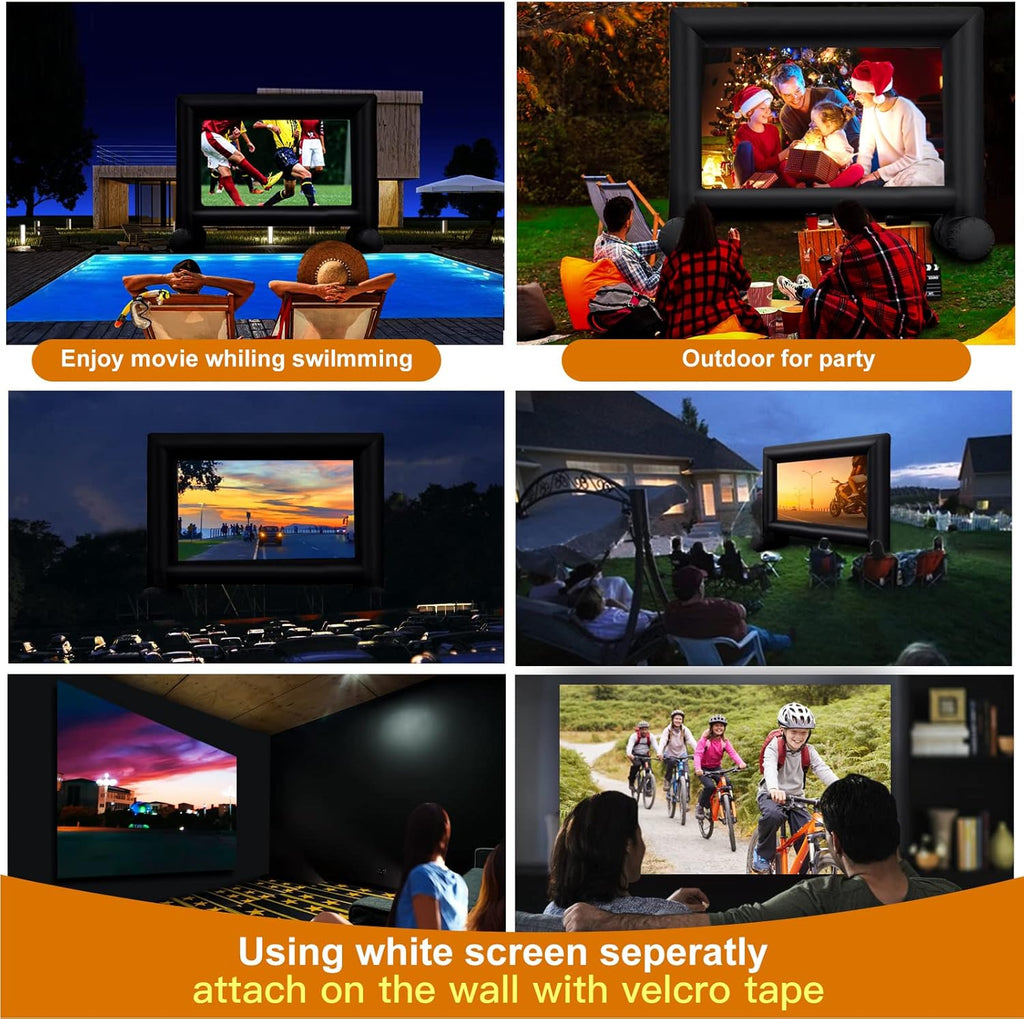 Inflatable Projector Screen with Air Blower and Carry Bag Y467627