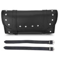 Black Pu Leather Motorcycle Tool Bag Saddlebag Y804289