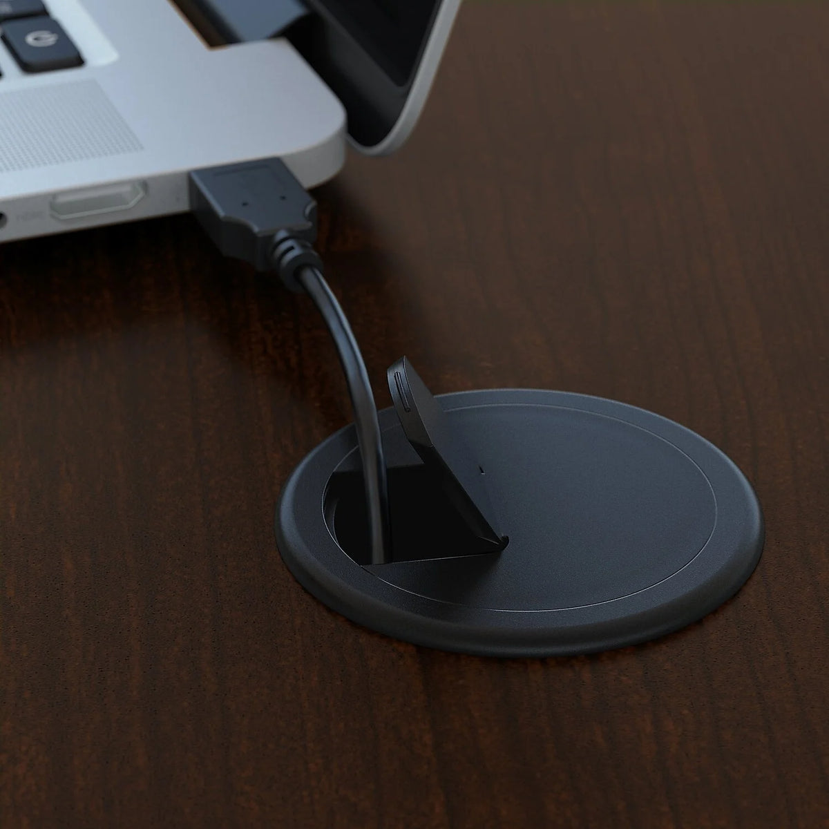 Mocha Cherry L Shaped Desk Office Set D57161