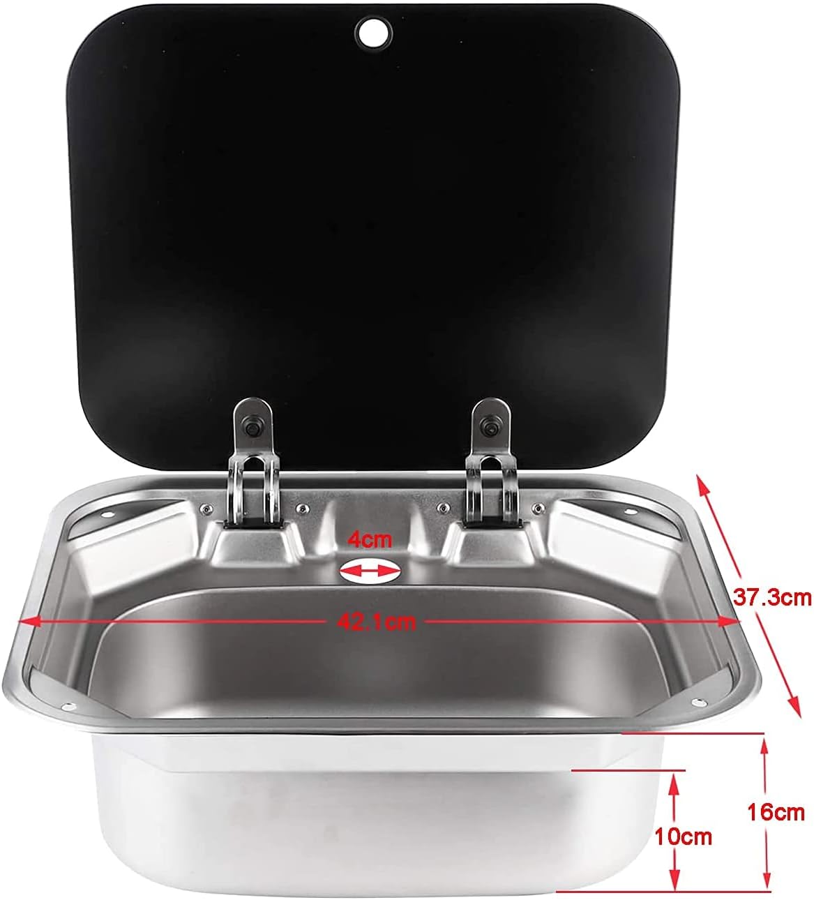 Single Bowl Stainless Steel Kitchen Basin Sink with Tempered Glass Lid B8885