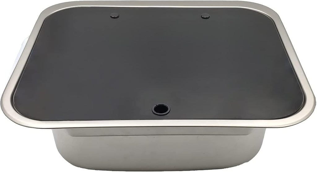 Single Bowl Stainless Steel Kitchen Basin Sink with Tempered Glass Lid B8885