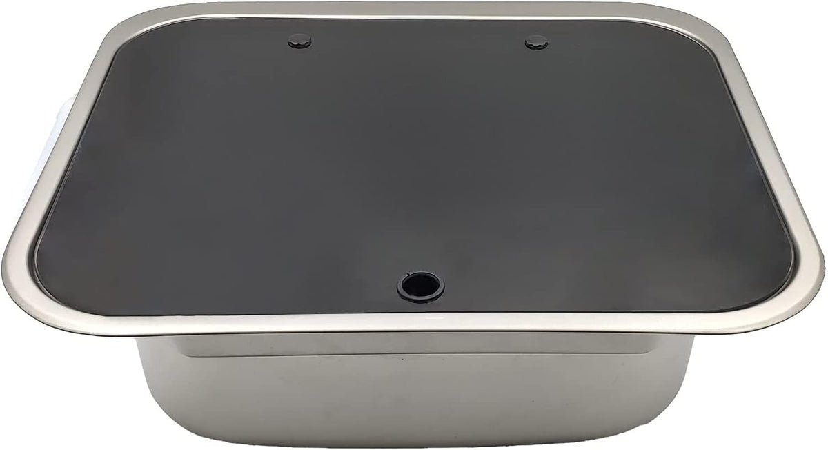 Single Bowl Stainless Steel Kitchen Basin Sink with Tempered Glass Lid B8885